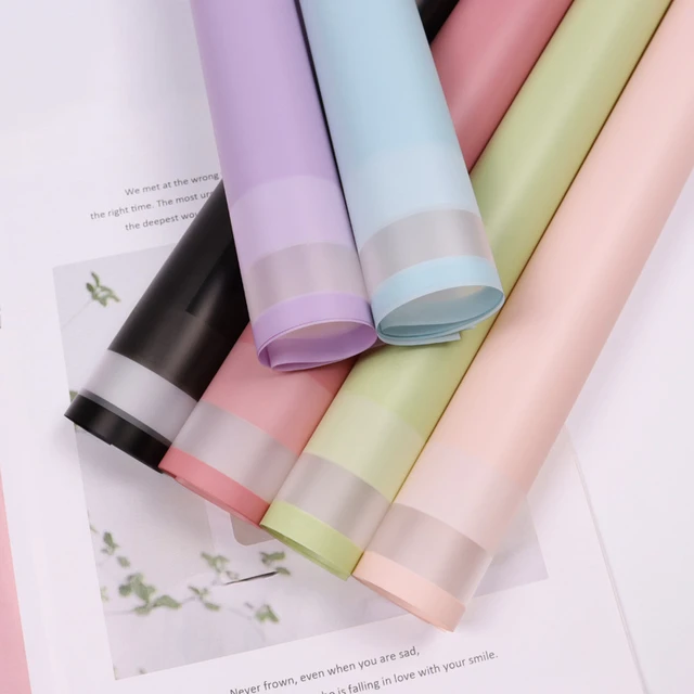5PCS Korean Style Color Translucent Waterproof Paper Wrapping Flower Wrap  Paper Christmas Gift Wrapping Paper Wedding Gift Pack - AliExpress