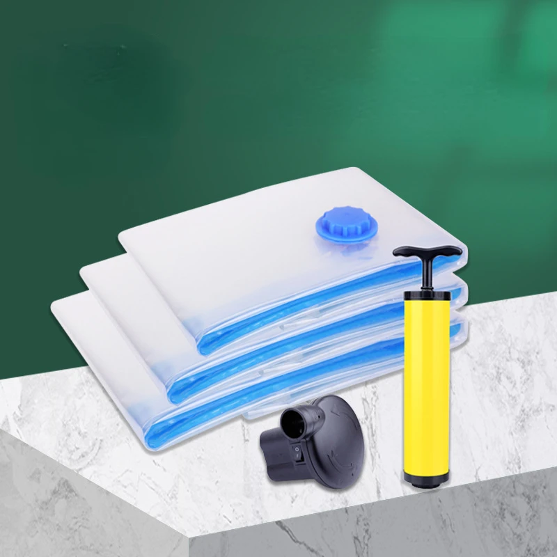 Vacuum Bag For Clothes Storage Bag With Valve Transparent Border