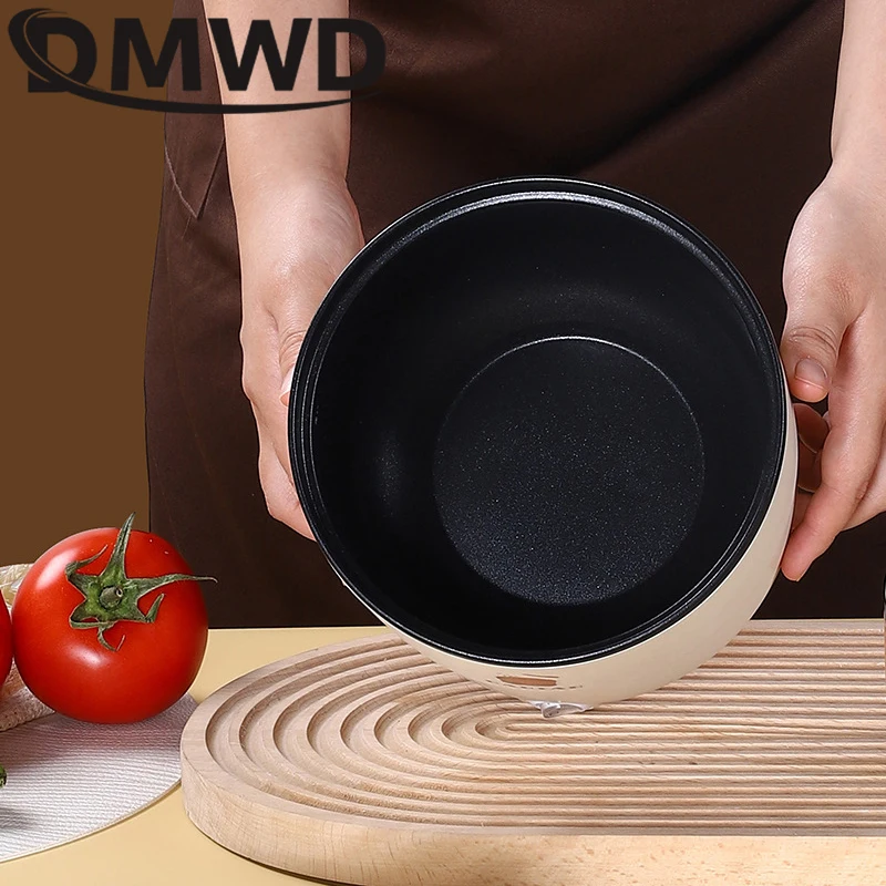 DMWD 220V Multifunction Electric Cooker Non-stick Stew Soup Noodle Porridge Cooking Pot Skillet Hot Pot Heating Pan Rice Cooker