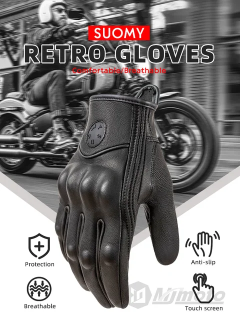 Gauntlet Gloves Harley Davidson Touch Screen Gloves Leather