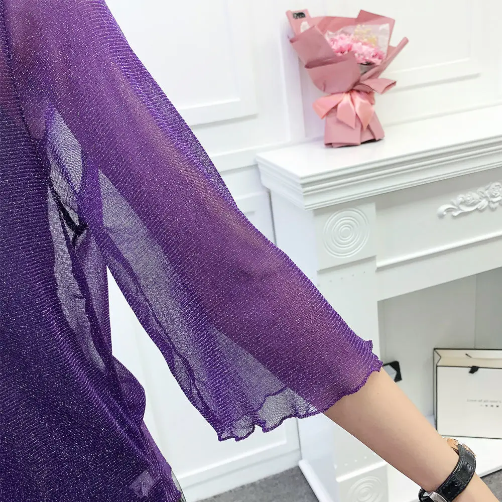 Purple Black Pink Summer Bolero Women Shrugs Shawls For Ladies Lace Bolero Cardigan Wedding Jacket