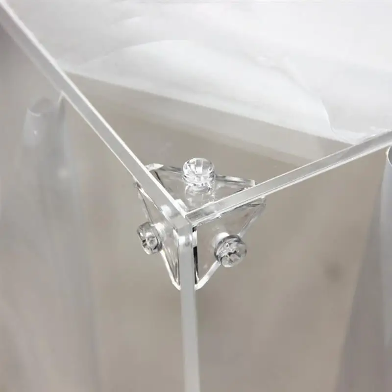 Corner Guard Acrylic Display Case Connector Clear Showcase Hardware Supplies Brackets Stable Safety Holder 8pcs/Lot desktop bracket