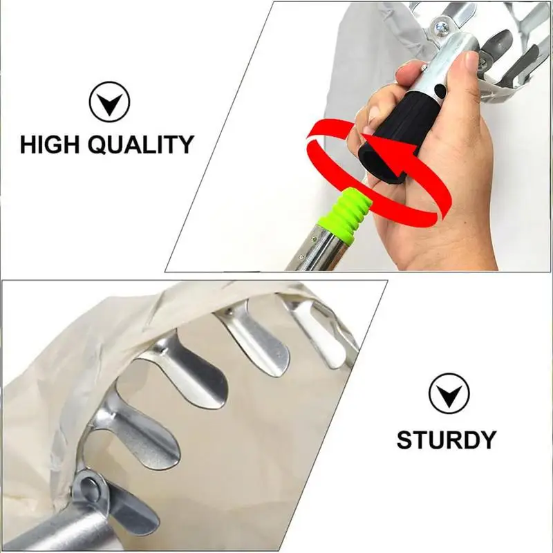 Fruit Picker Head Basket With Telescopic Extendable Pole Portable Harvesting Fruit Collector Catcher Garden Fruit Picking Tools 4