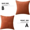 Rust Boho Throw Pillow Cover 18x18 Inch for Couch Bed Sofa Soft Corss Corduroy Patchwork Textured Terracotta Accent Cushion Case 6