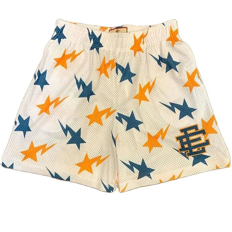 thumbnail image 1 of Pantalones cortos de gimnasio con estampado Floral para hombre, Shorts clásicos de malla básica para gimnasio, baloncesto, deportes de playa, novedad de verano, 1 of 5