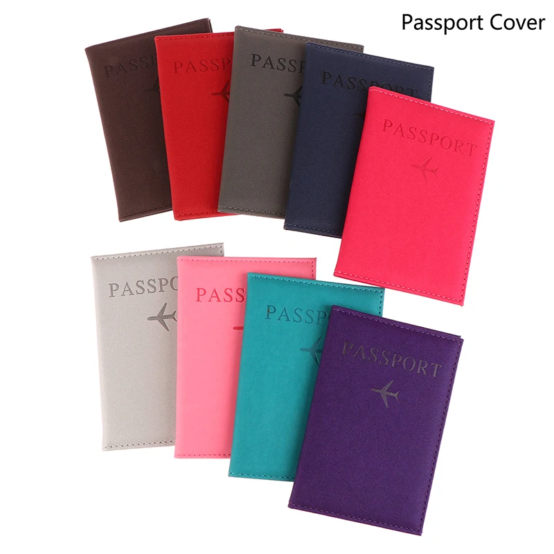 

Lover Couple Passport Cover Simple Plane Case Holder Women Men PU Wallet Travel Wedding Passport Holder Fashion Wedding Gift