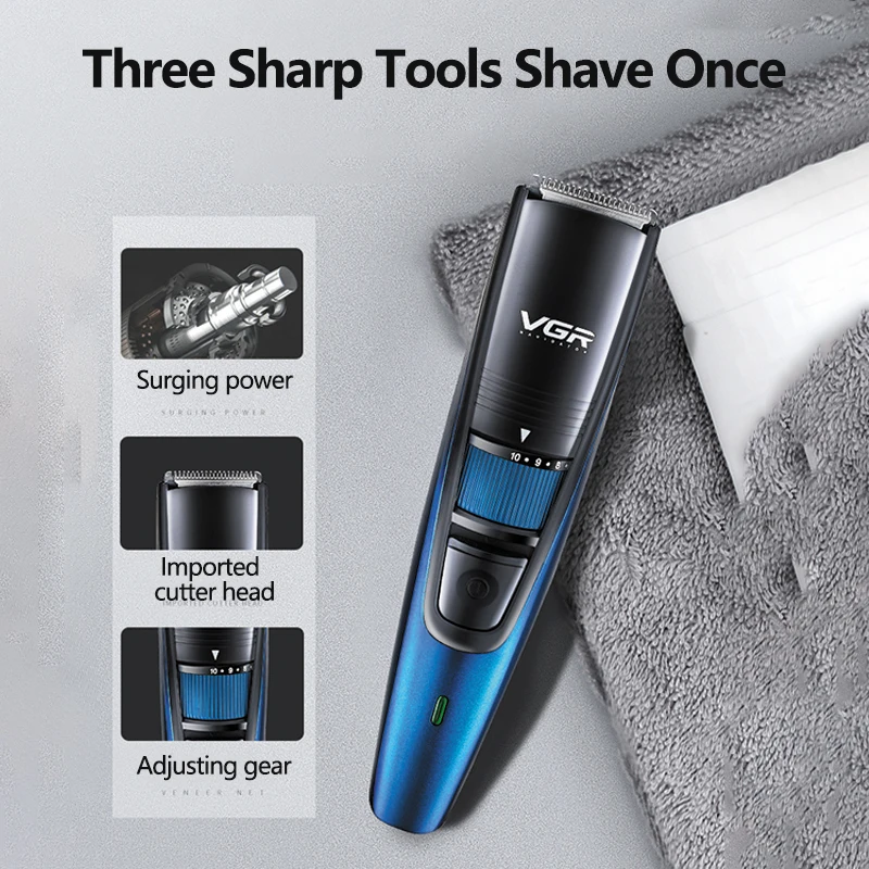 

Hair Trimmer Professional Hair Clippers Cordless Haircut Rechargeable Hair Cutting Machine Portable Trimmer for Men V-052