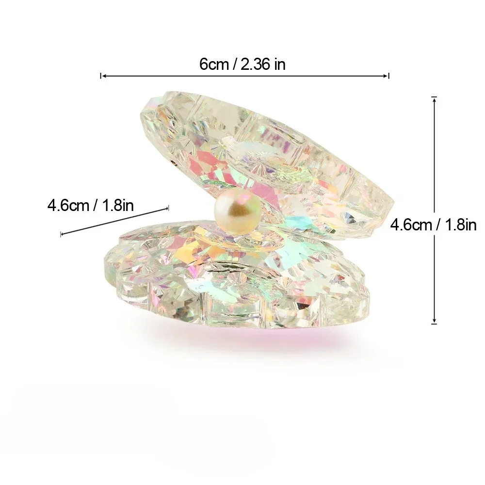 Home Transparent Crystal River Clam Pearl Shell Birthday Gift Office Crystal Crafts Ornament Nordic Decoration Luxe Room Decors