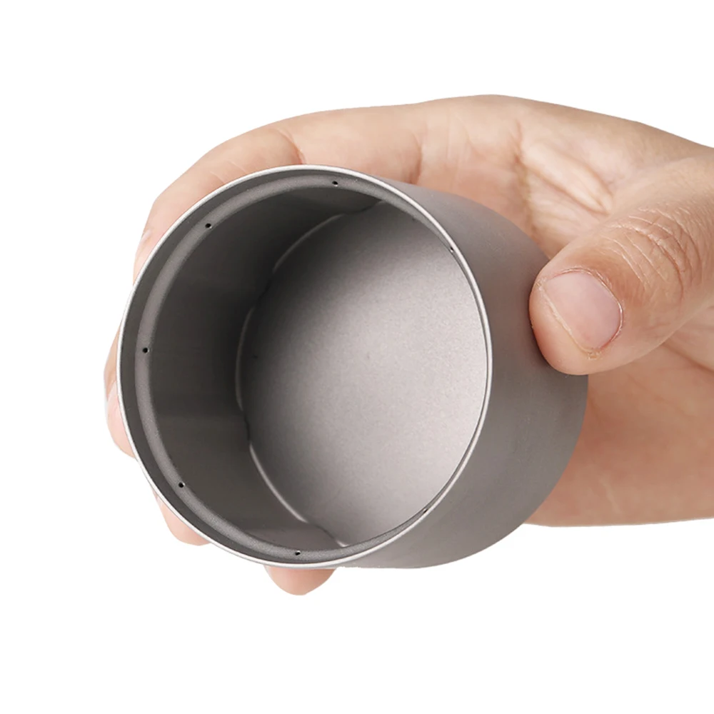 Lixada Mini Alcohol Stove Lightweight Titanium Liquid Spirit Alcohol Stove Furnace with Cross Stand Rack for Outdoor Camping