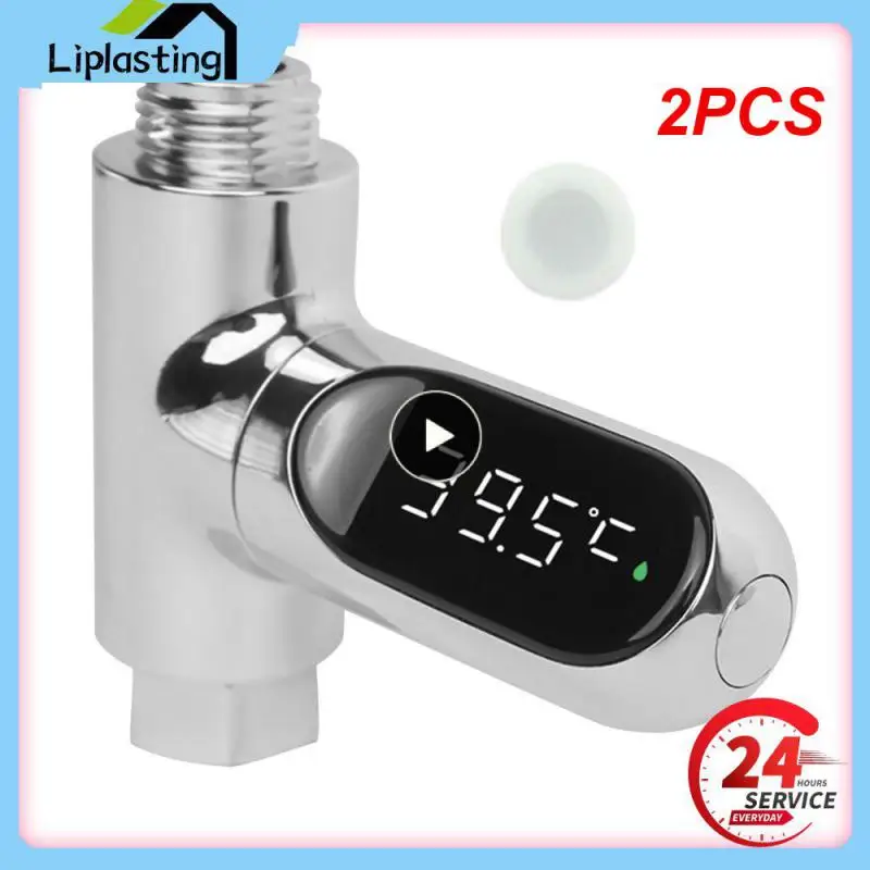 

2 шт., термометр для ванной и душа, вращающийся на 360 °