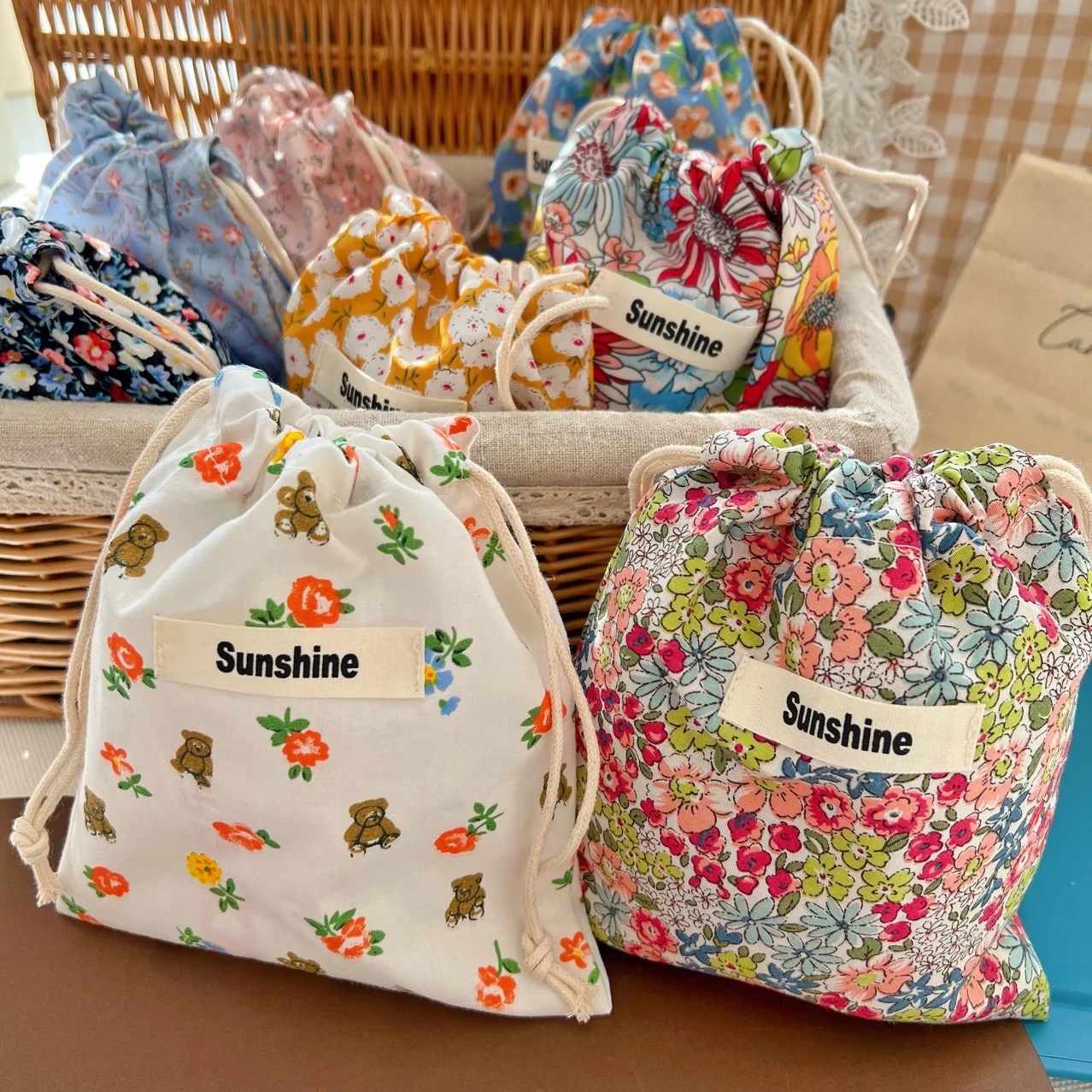

Travel storage bag closure bag drawstring style storage of rural floral drawstring travel bag makeup bag bags for women