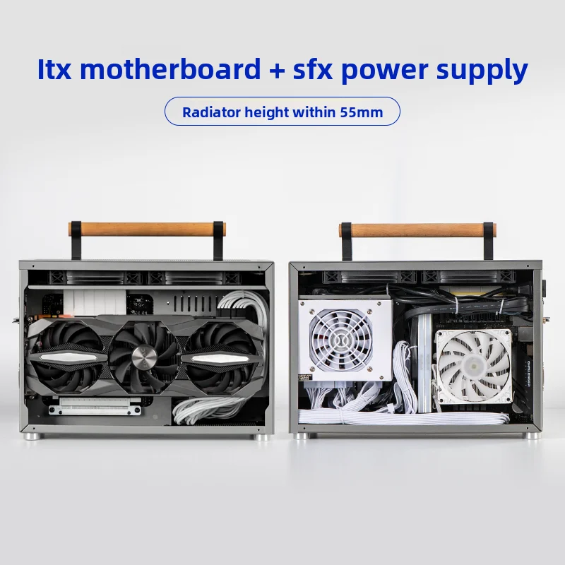 ALBOX P26 올알루미늄 소형 ITX 케이스 4070TI 호환 |   305mm 길이의 그래픽 카드 |   ITX 마더보드 |   SFX 전원 공급 장치