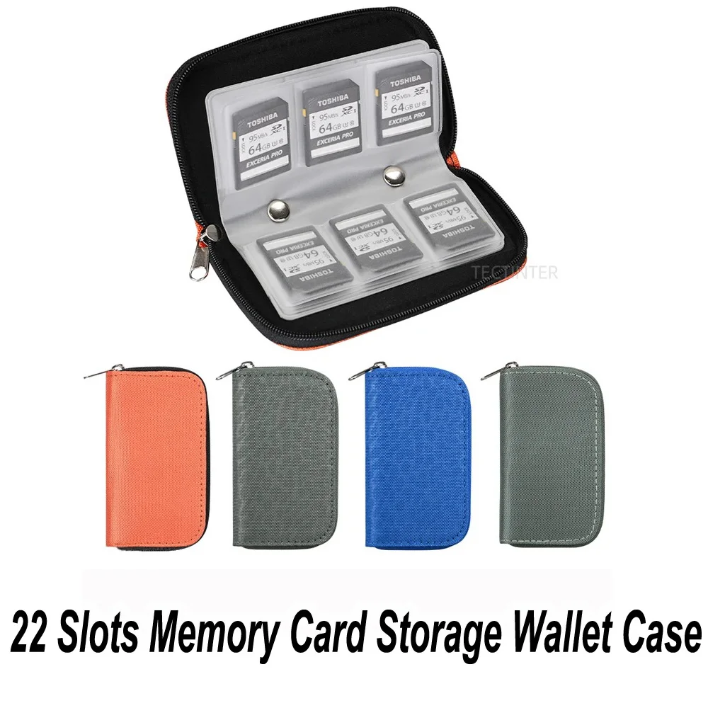 Custodia Per Schede Di Memoria - 2 Pezzi, 22 Slot Per SD, Micro SD, CF, Con Rivestimento In Microfibra - Foto 9