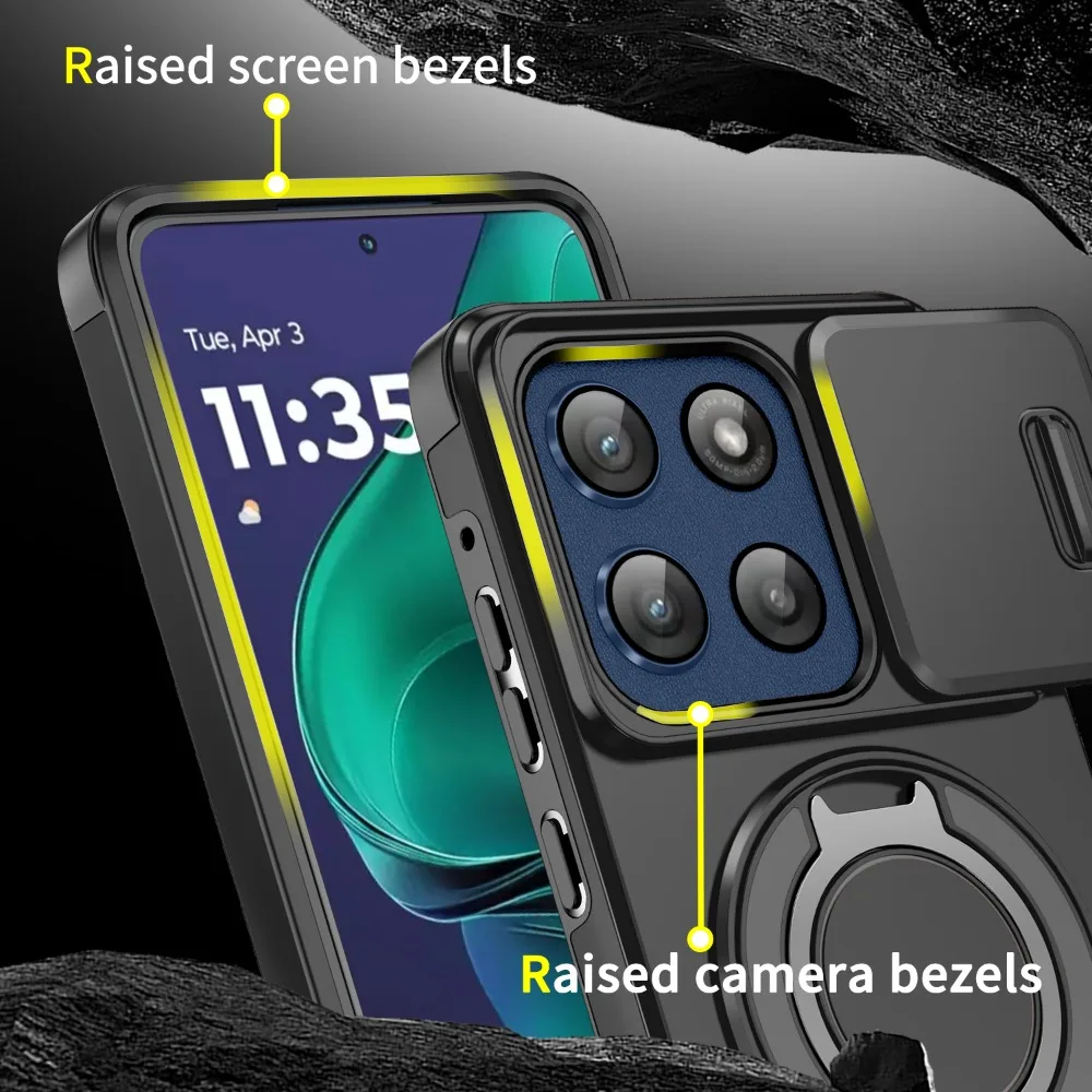 360° Rotatable Ring Kickstand Magnetic Shockproof Protective Phone Case