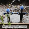 1/4" Garden Irrigation Watering Kit 8-hole Dripper with Stake Adjustable Sprinkler 6mm Quick Push Slip Lock Outdoor Drip Sprayer 6