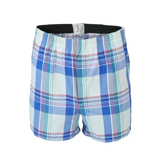 5 unids/lote Boxer hombres ropa interior fina de verano algodón hombre tamaño grande corto transpirable a cuadros pantalones cortos flexibles Boxer calzoncillos masculinos 4