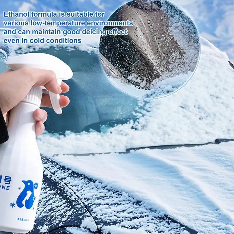 Anti Fog Spray For Windshield 300ml Car Window Defroster Spray Winter Cold Weather Deicing Snow Melting For Truck