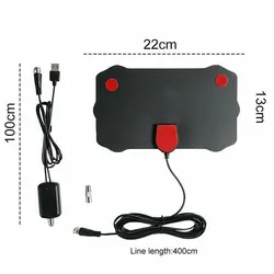 4K Indoor Digital TV Antenna with 5000 Mile Range - High - Definition Reception (Black)