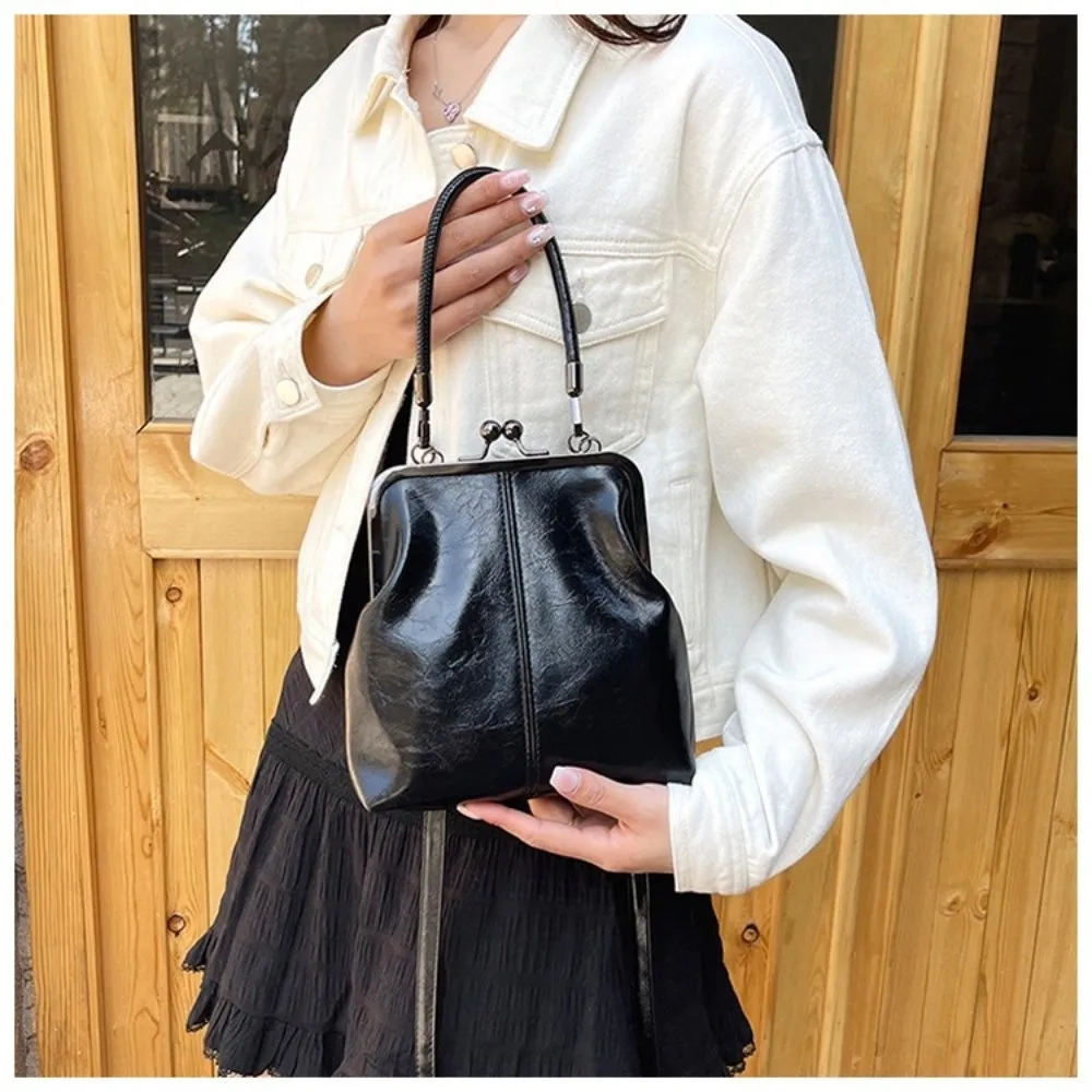 Neue Mode Retro-Stil Damenhandtasche Große Kapazität PU-Leder Schultertasche Elegante Wasserdichte Umhängetasche für Damen und Mädchen – Detail 2