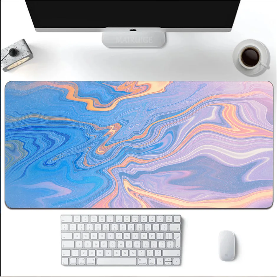 

Art Mouse Pad Tiger Personalized Office Gaming Accessories Aesthetics Large Mouse Mat XXL Texture Blue Desk Pad Table PC Mat Rug