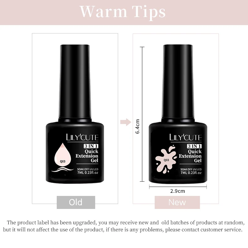 Lilycute 7Ml Snelle Verlenging Nagelgel Vernis Semi-Permanent Acryl Kristal Wit Helder Nude Gel Nagellak Uv Constructie Gel