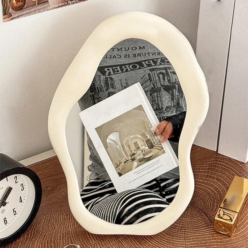 Decorative Mirrors Tabletop Makeup Mirror Home Decoration Aesthetic Room Decor Woman Makeup Supplies Bedroom Desk Accessories