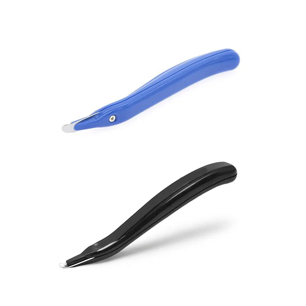 2Pcs 스테이플 리무버 노동 절약 휴대용 핸드헬드 네일 풀러 플라스틱 철제 빠른 스테이플 제거 도구 블루 블랙