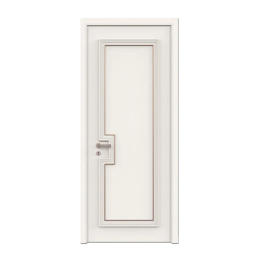 Best selling high quality solid wooden door with modern simple design for interior bedroom solid wood door 6