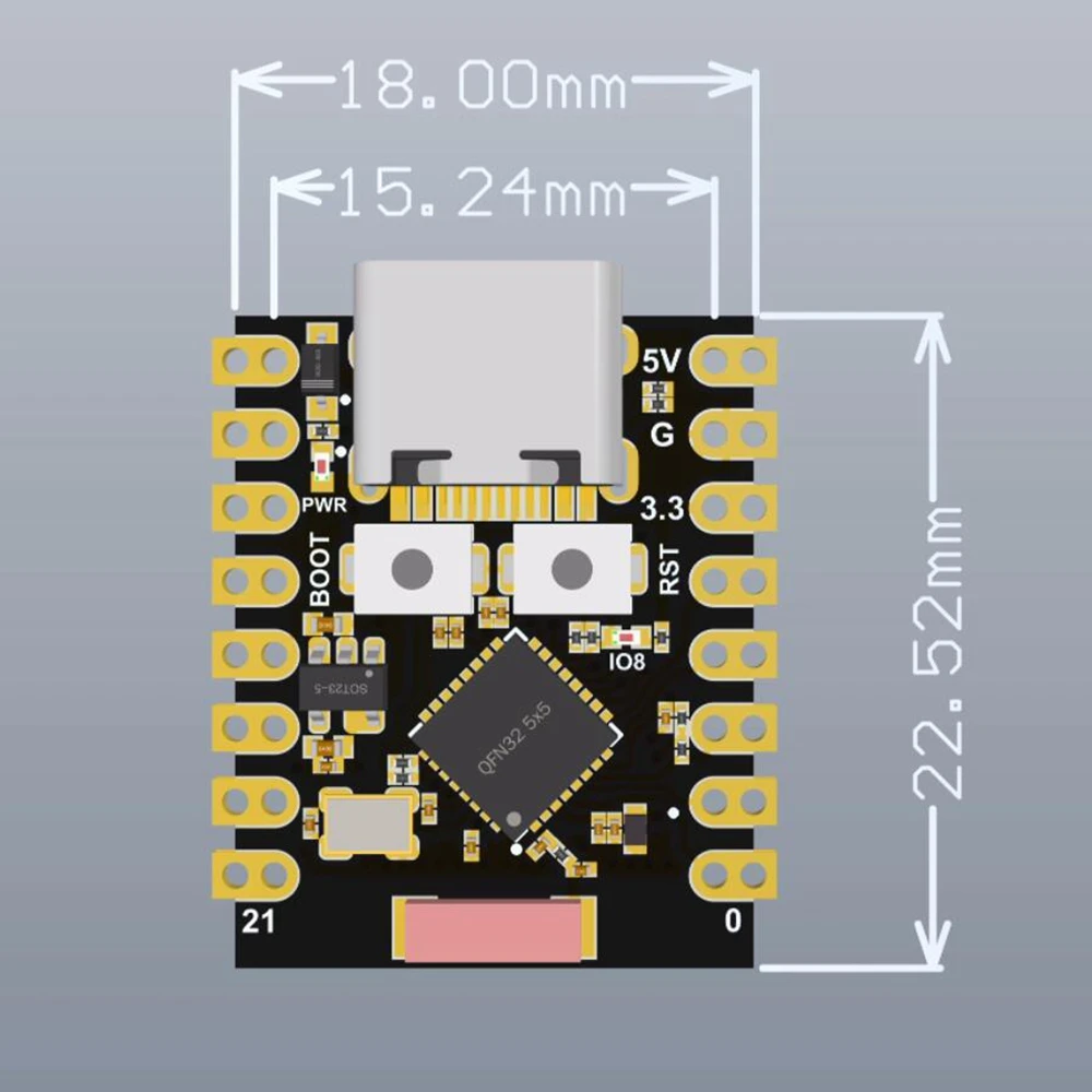 รูปสินค้า บอร์ดพัฒนา ESP32-C3 รองรับ MicroPython และ Arduino