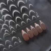 Elegant White French Gradient Nail Art Stickers High Quality Basic Version Adhesive Decal Art Idea Decoration Accessories T-4403 1