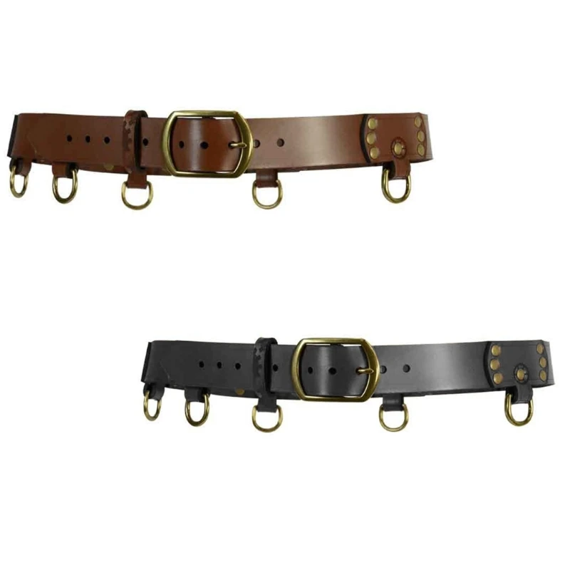 

Medieval Keltic Pin Buckle Waist Belt Vintage Knight Waist Strap with Hook Men Women Belt Waistband Costume Accessory