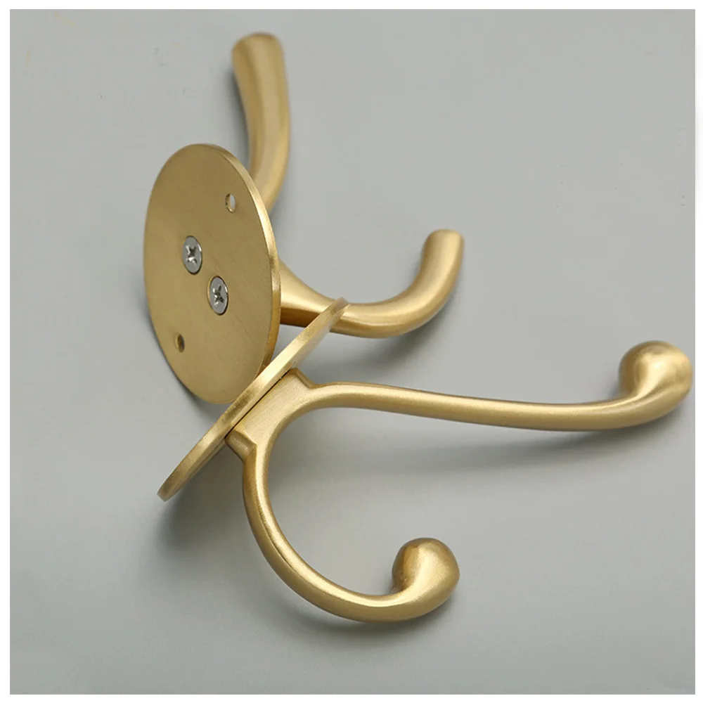 Vintage Hanger Wall Brass Clothes Hook Coat Bag Hat Hanging Hook Metal Door Back Holder Bathroom Kitchen Antique Rack with Screw