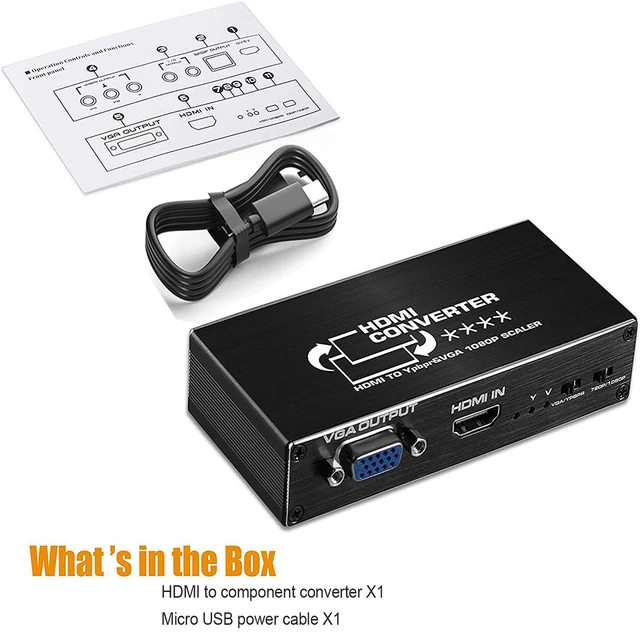 スケーラー搭載HDMI → オーディオ・VGAコンバーター VC812 未使用新品