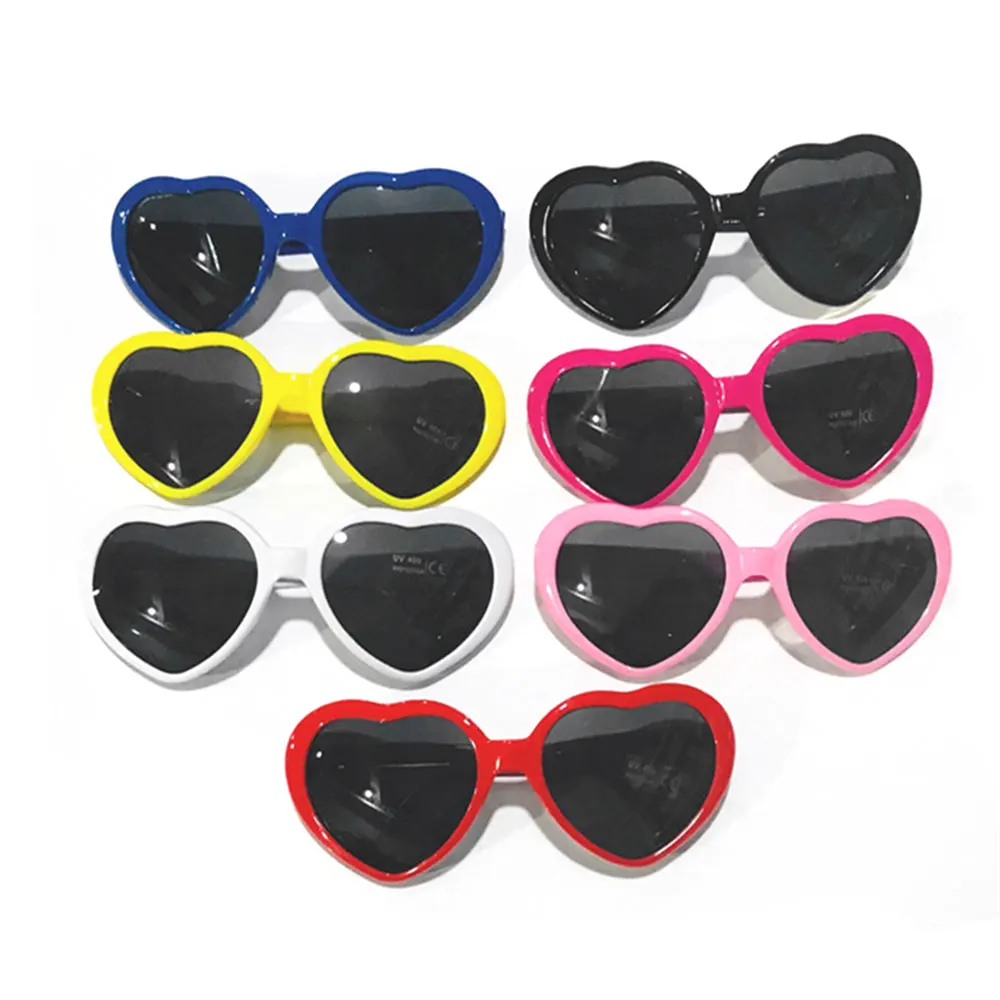 Love Special Heart-shaped Glasses Fashion Heart Diffraction Sunglasses Watch The Night Lights Become Love Special_voghion.com