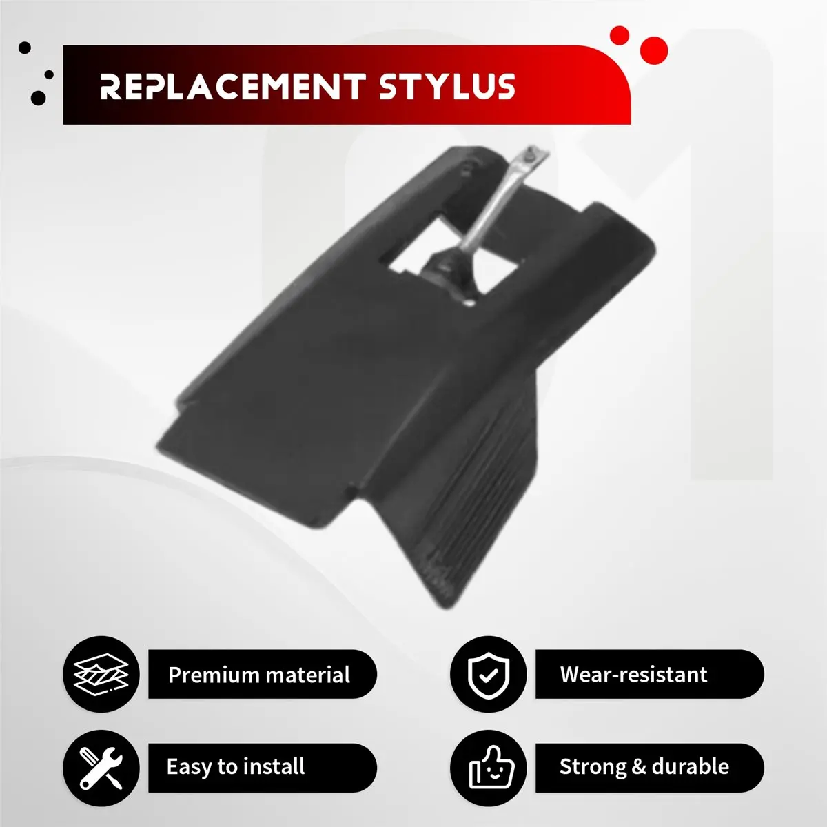 T28C 1Pcs T4P 카트리지 교체 스타일러스 ATN85EP 295T ATN3472 PL450 AT90 N63 LP 축음기 턴테이블 액세서리 블랙