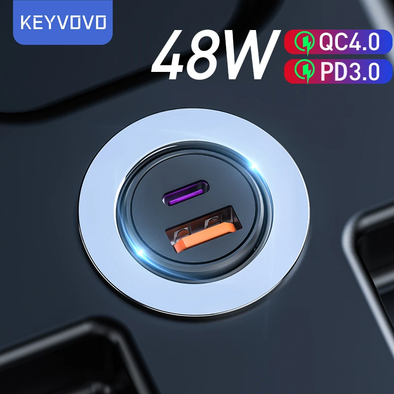 Автомобильное зарядное устройство 48 Вт QC PD 4 0 3 для iPhone 12 11 Pro Max Mini Xiaomi Huawei Samsung S10 9