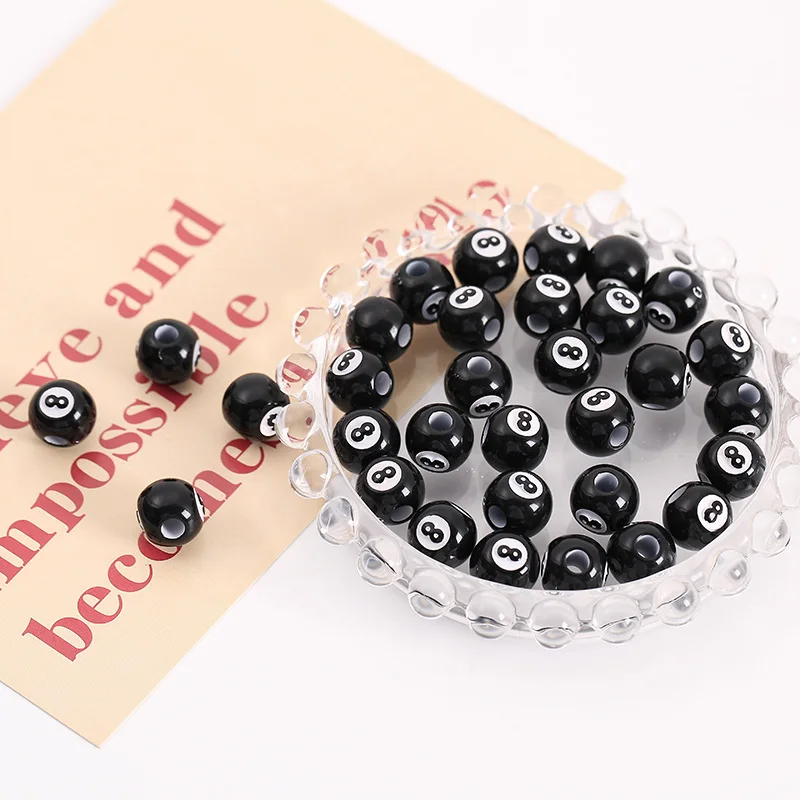 50Pcs/Set Spacer Beads Billiards Ball Beads Round Smooth Tiny Acrylic Bead  for Earring Bracelet Jewelry Making - AliExpress