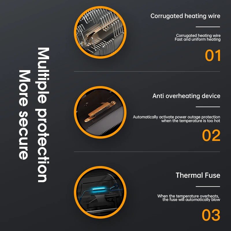 Xiaomi Youpin Portable Heating Fans Electric Fan Heater Desktop Warm Fan Stove Warm Air Blower Home Office Mini Radiator Heater 6