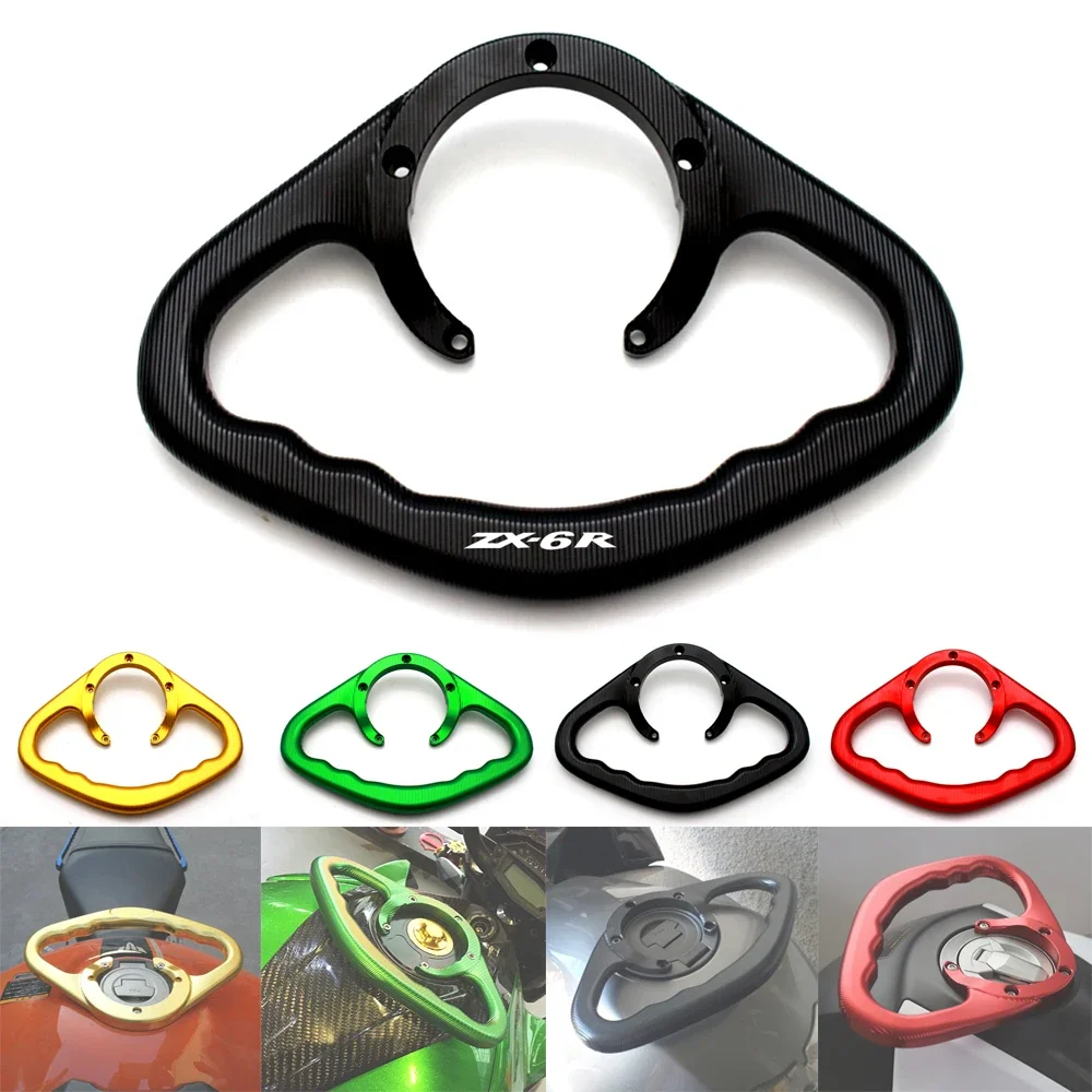 Фото Для KAWASAKI ZX-6R 2000-2019 03 04 05 06 07 08 09-12 13-18 мотоциклетные пассажирские рукоятки Ручка захвата бака ручки №1