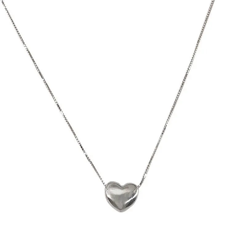 Designer Necklace For Women Luxury Sterling Silver 925 heart Couple Pendant Valentines Day Fine Jewelry And Accessory