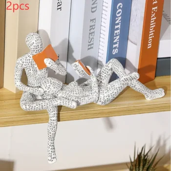 Statue de femme de lecture moderne nordique, ornements décoratifs modernes et simples pour salon, artisanat en résine, Sculpture de table 1