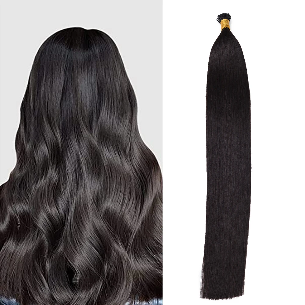 Russian Pre Bonded Human Hair I Tip Hair Extensions 100pcs/ Set Natural Extensions Keratin Capsule 18-24inch