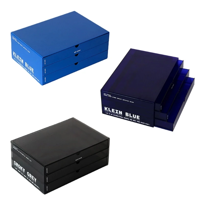

Desk Storage Box with 3 Drawers,Plastic Makeup Desktop