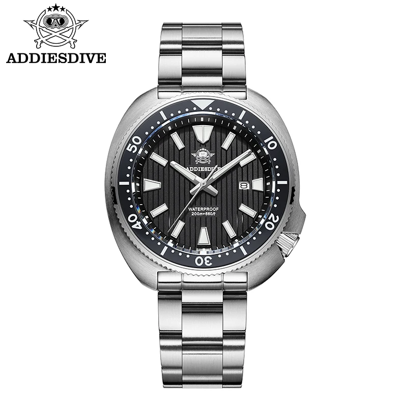 ADDIESDIVE 200 メートル防水ダイビングウォッチ AD2507 BGW9 発光