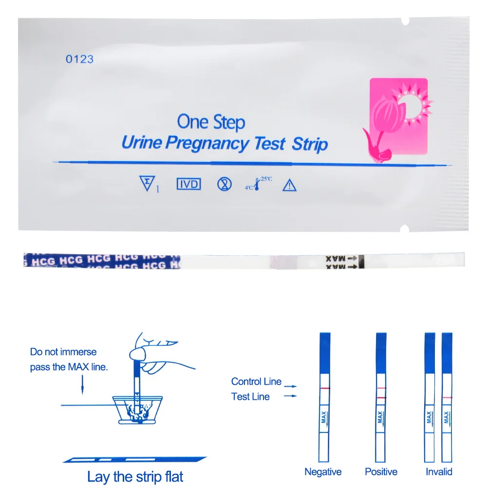 50 Pcs One Step Pregnancy Test Strip for women HCG Predictor First