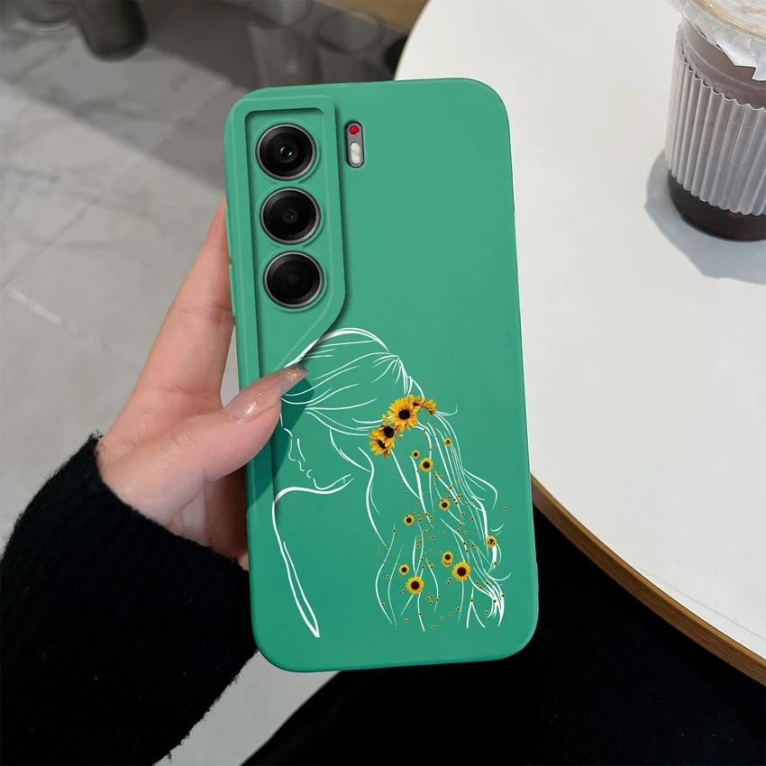Premier Luxury Floral Patterns Liquid Silicone Scratch Resistant Phone Case