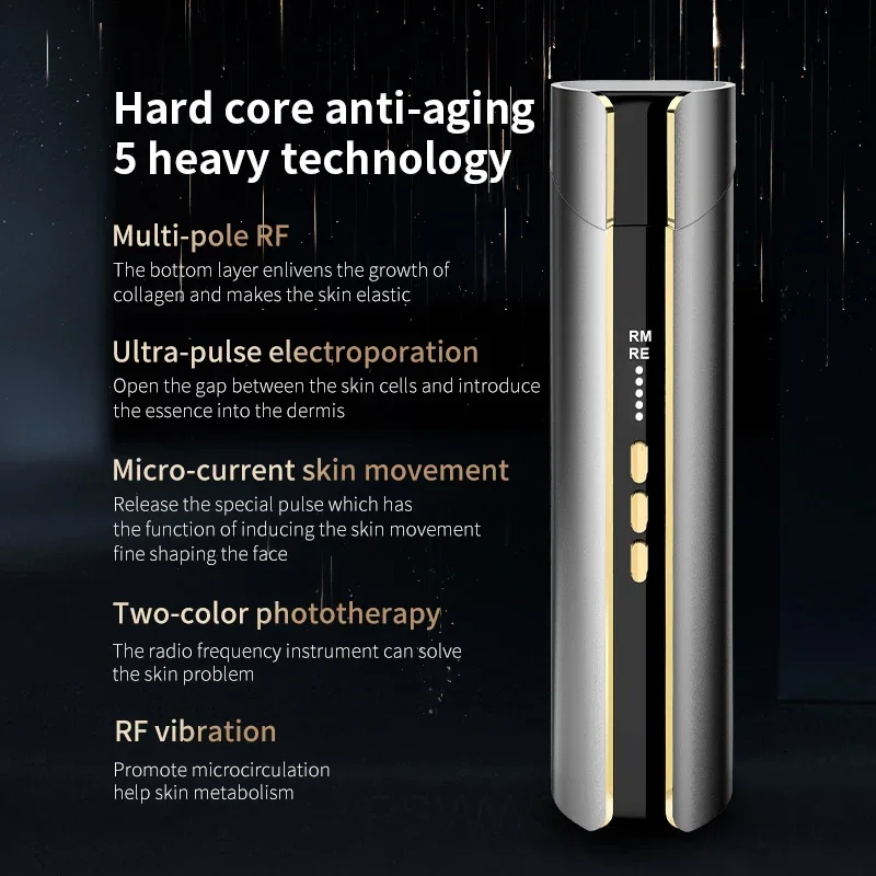 RF Radio Frequency Beauty Device EMS Facial Lift Firming Fine Lines Anti-aging Freezing Age Skin Rejuvenation Care Instrument