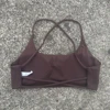 102316-bf0940.jpg Soutien-gorge de yoga pour femme, couleur unie, à quatre bretelles croisées dans le dos, dos évidé, push-up, avec coussinets de poitrine, idéal pour le fitness et le sport