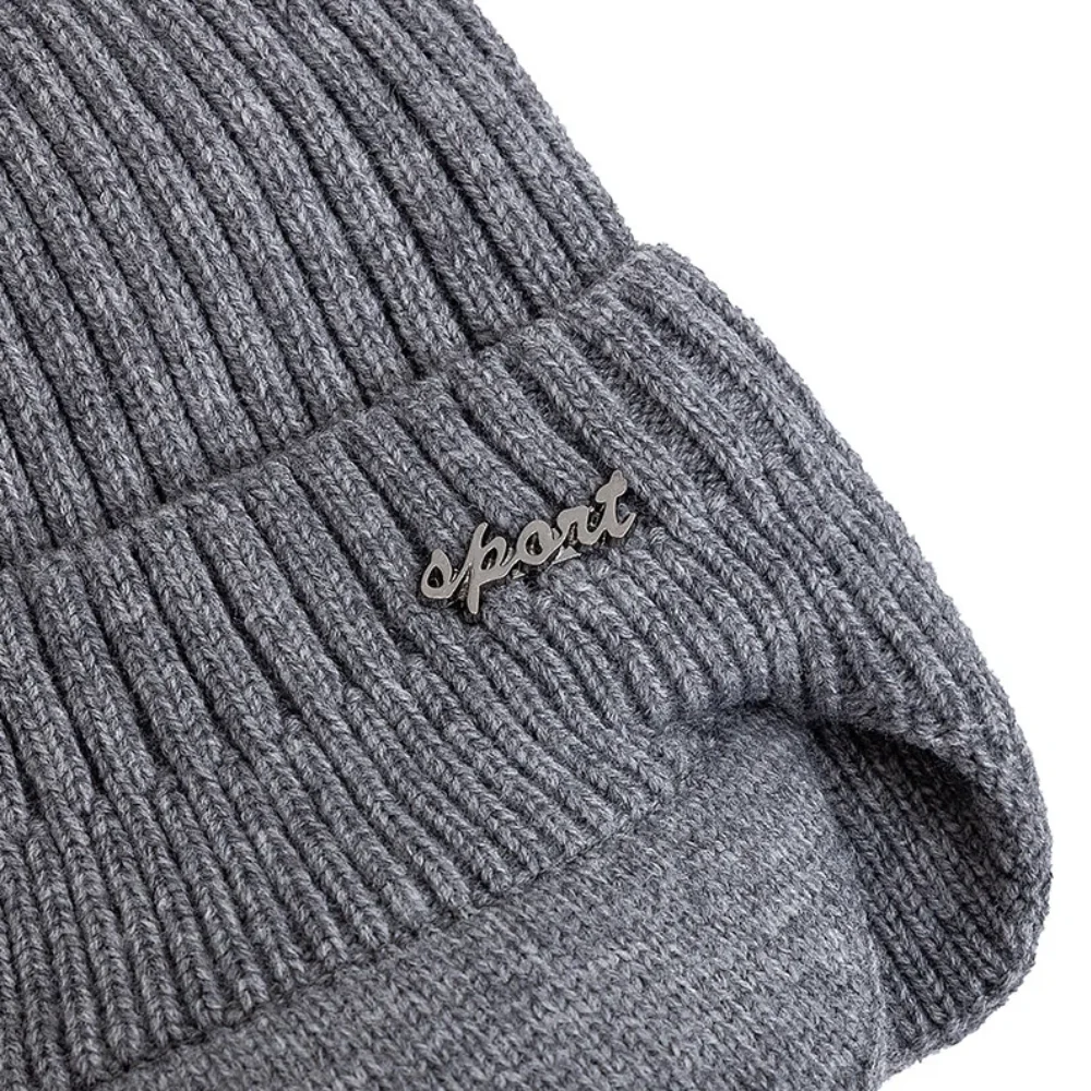 Unisex Stylish Plush Fur Lined Warm Winter Hats With Brim Soft Beanie Cap For Men Women