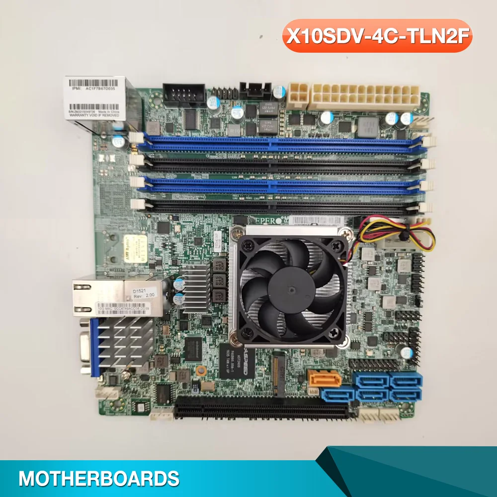 

Server Motherboard For Supermicro ITX XEON D1521 NAS X10SDV-4C-TLN2F